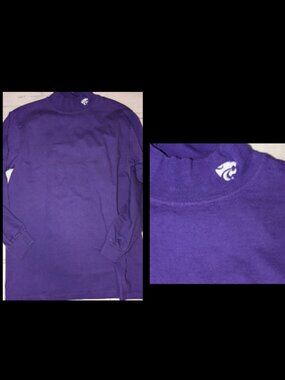 Vintage K-State Kansas State University Purple Turtleneck Powercat Shirt Mens M